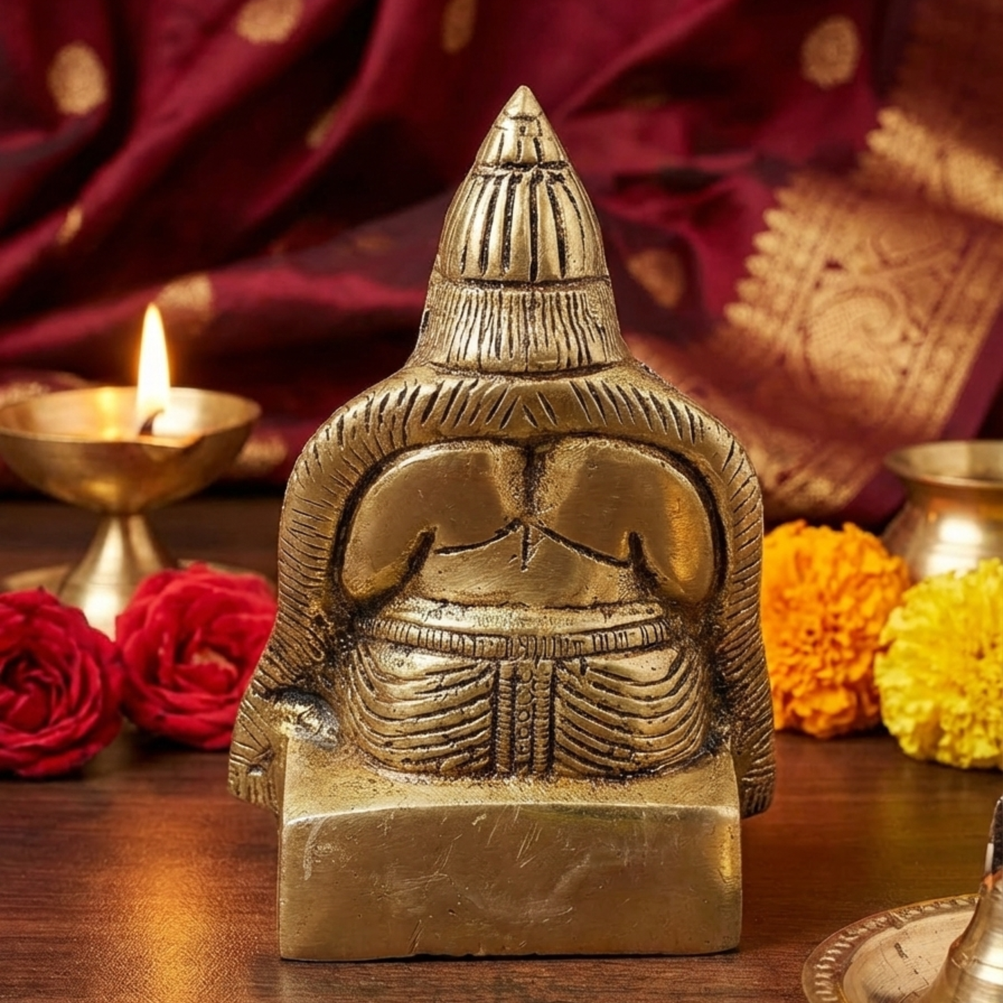 LUXEBERRY Pure Brass Kuber Ji Idol (550g) – Lord of Wealth & Prosperity for Home & Office