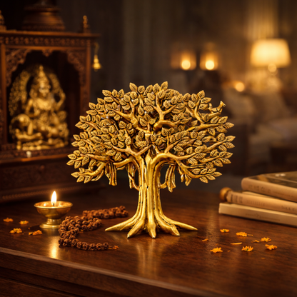 Luxeberry Pure Brass Kalpavriksha Tree – Divine Wish-Fulfilling Tree for Prosperity & Positive Energy