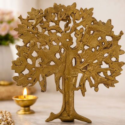 Luxeberry Pure Brass Kalpavriksha Tree – Divine Wish-Fulfilling Tree for Prosperity & Positive Energy