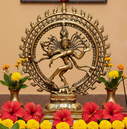 Nataraj Dancing Shiva Brass Statue – Spiritual Home Decor