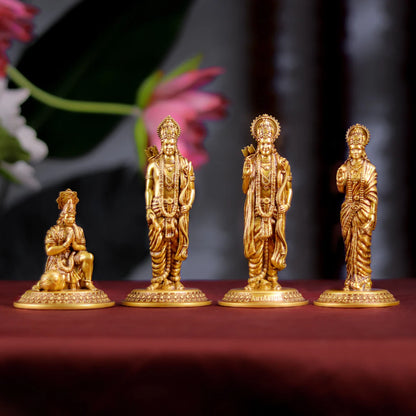 Ram Darbar Brass Idol Set – Lord Ram Family Statue for Temple
