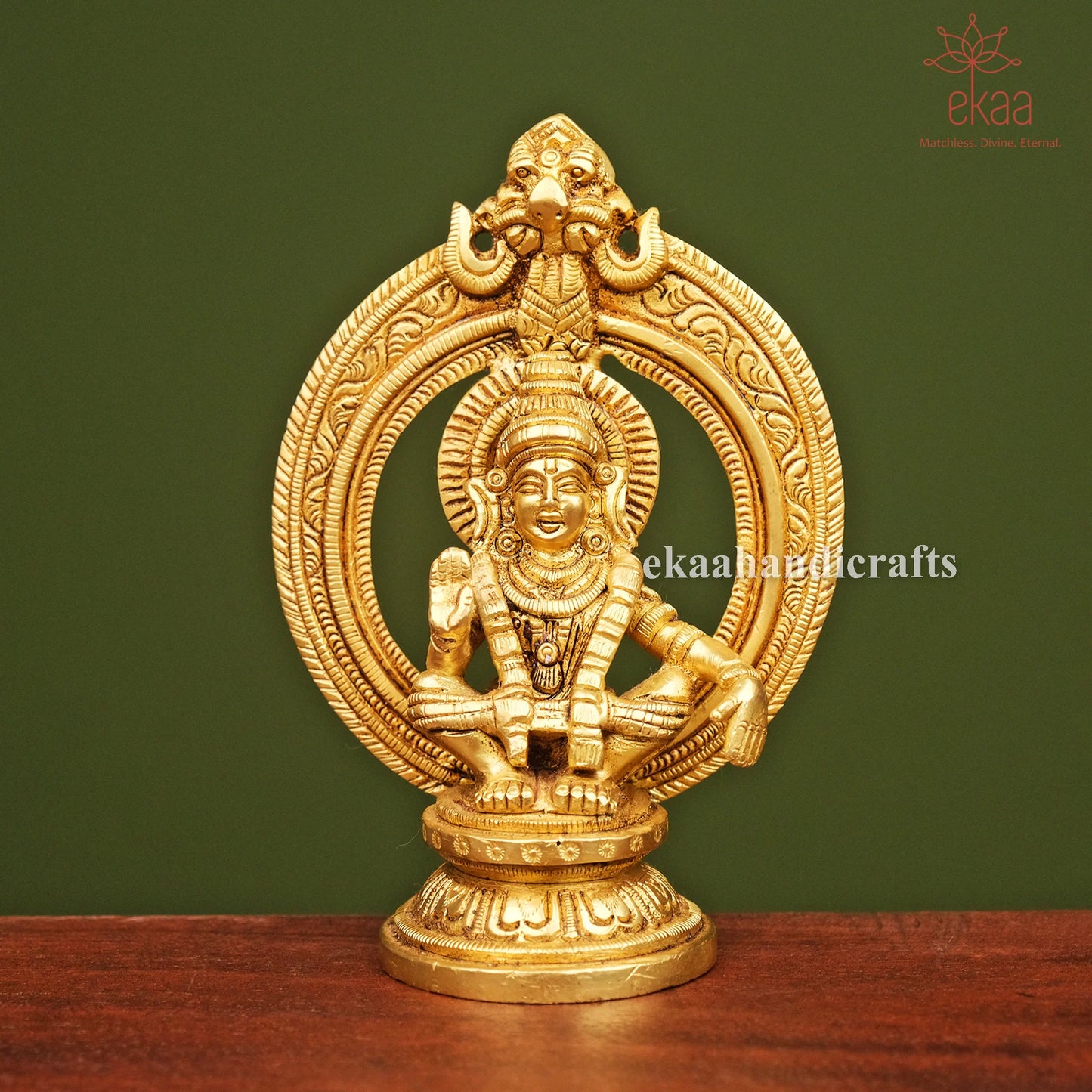 Lord Ayyappan Brass Idol for Home Temple – Spiritual Statue