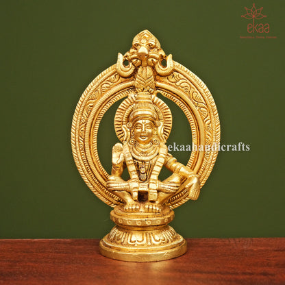 Lord Ayyappan Brass Idol for Home Temple – Spiritual Statue