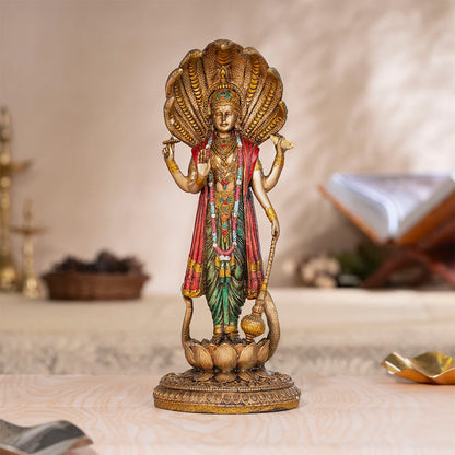 Lord Vishnu Brass Idol – Home Temple Spiritual Statue